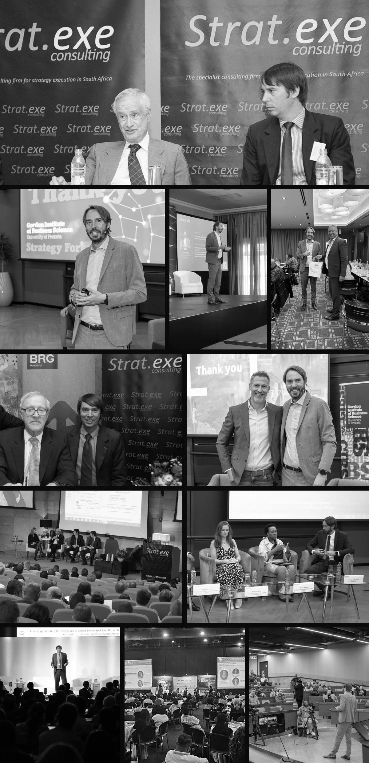 Fernando Baz with Professors Robert Kaplan and David Norton, and speaking at the Africa Strategy Execution Conference, GIBS forums and other conferences
